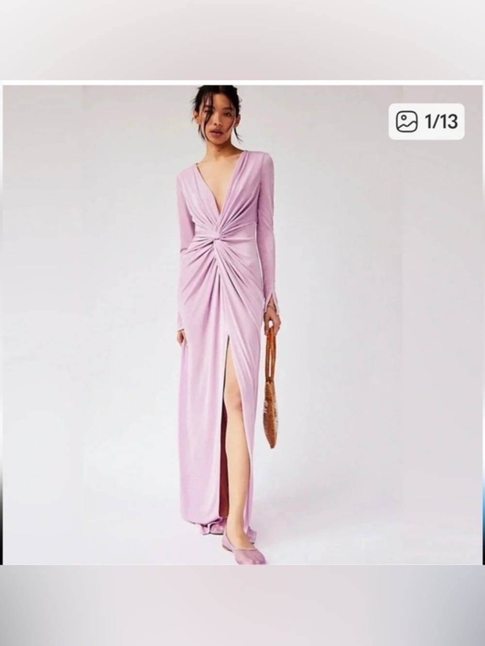 Katie May In A Mood‎ Gown Maxi Cut Out Dress Lilac Purple Small